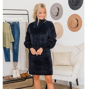 Black sweater dress